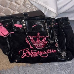Juicy Couture Purse. Pink and black. Used